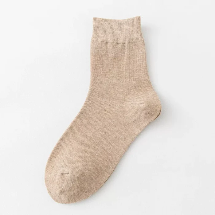 Women's Morandi color breathable cotton low cut socks - Imagen 6