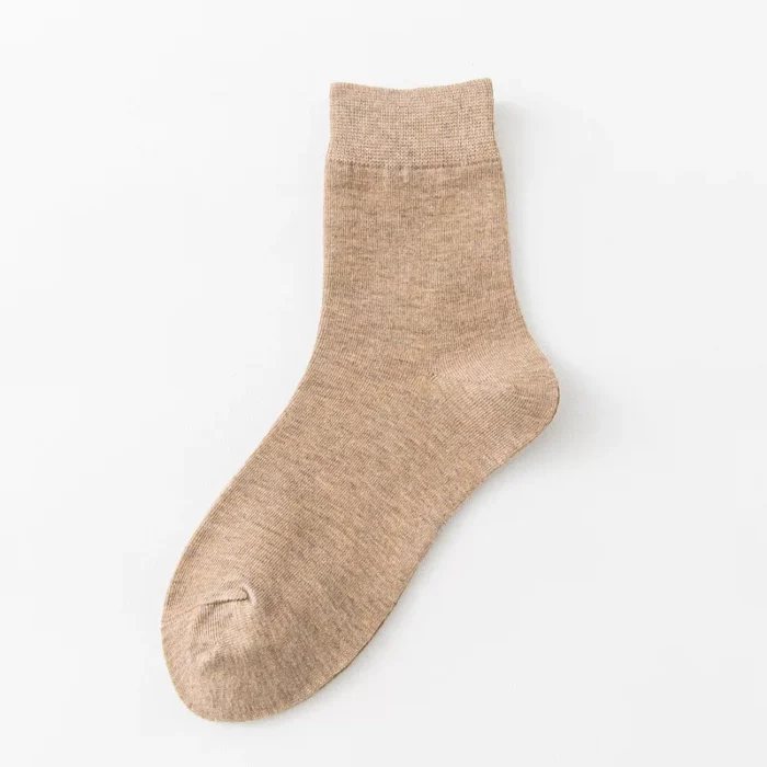 Women's Morandi color breathable cotton low cut socks - Imagen 4