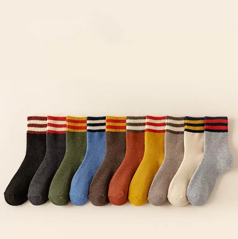 Women’s Stripe pattern ins style low cut socks