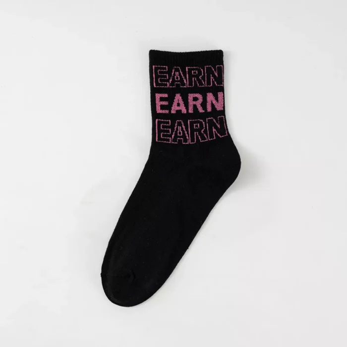 Women's Letter Jacquard Breathable Ankle socks - Imagen 7