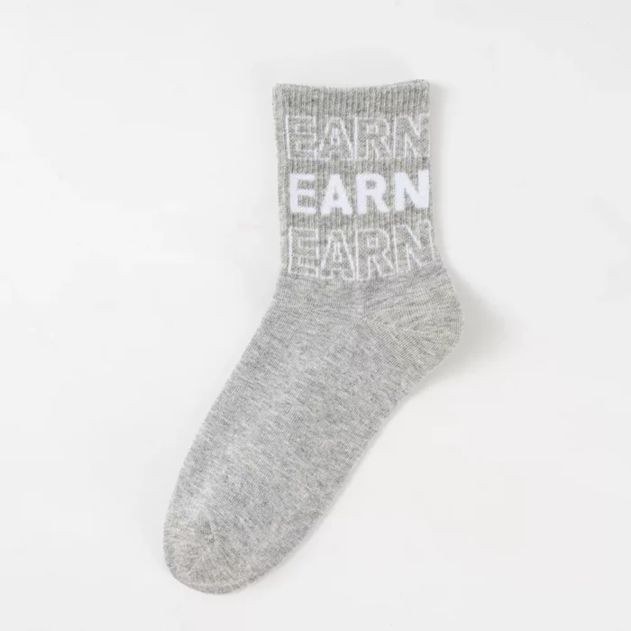 Women's Letter Jacquard Breathable Ankle socks - Imagen 6