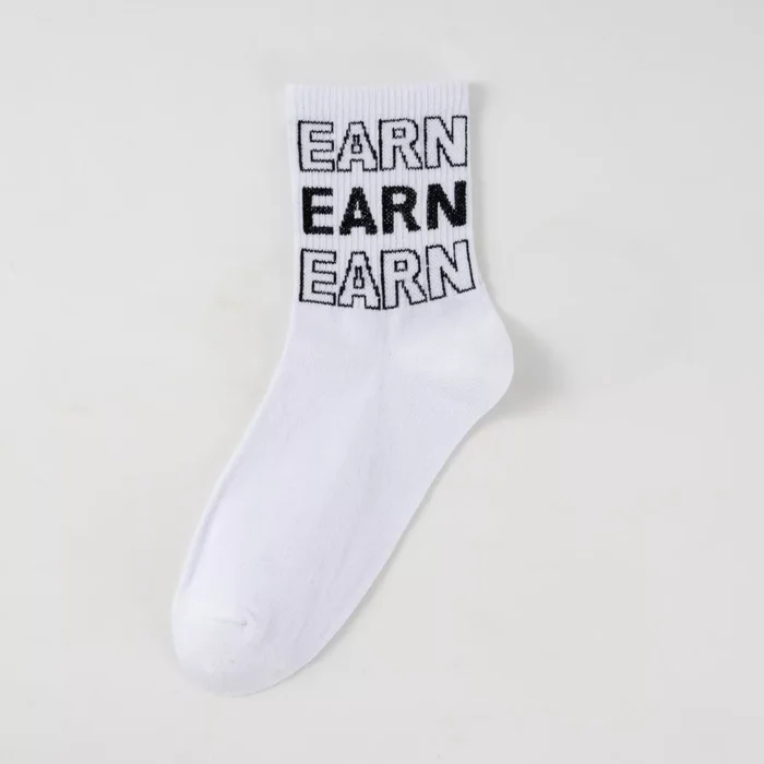 Women's Letter Jacquard Breathable Ankle socks - Imagen 2