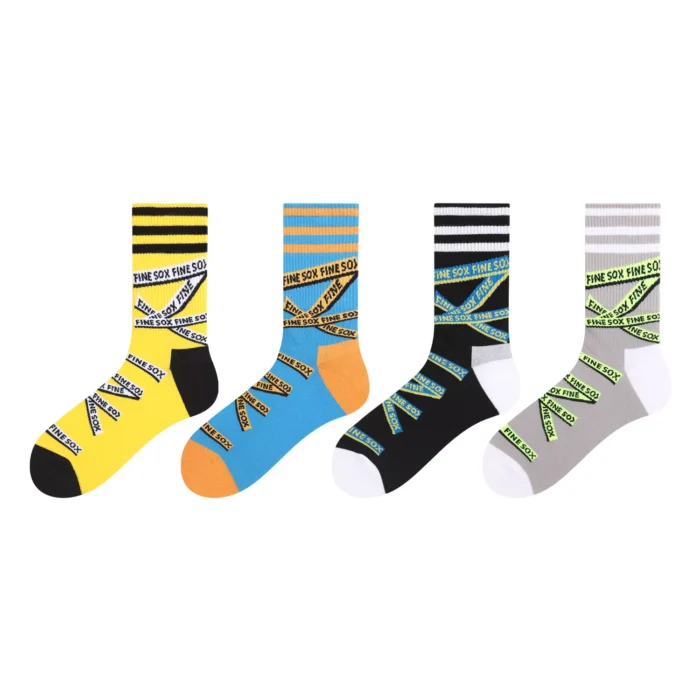 Women's Cotton Stripe Crew Sports Socks