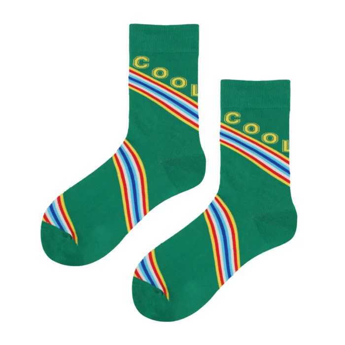Women's Men's Rainbow Stripe Trendy Socks - Imagen 3