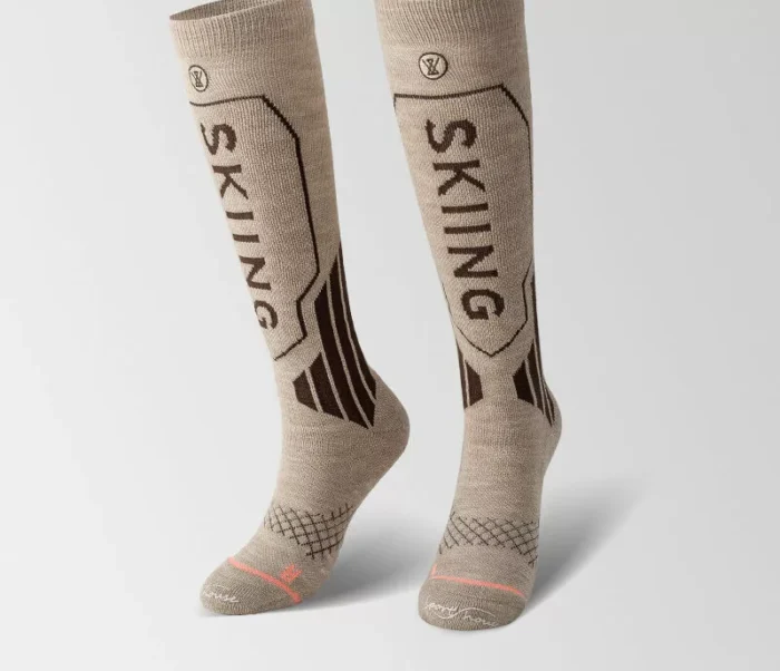 Women's knee high thickened woollen ski socks - Image 3