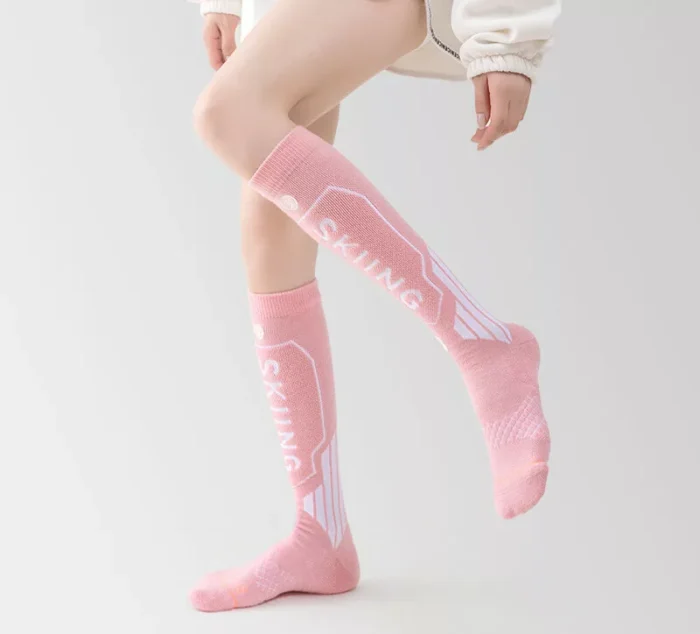 Women's knee high thickened woollen ski socks - Image 7