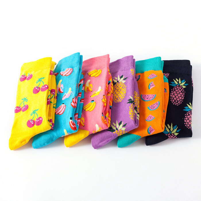 Wholesale Crew Cotton Socks Trendy Jacquard Unisex 200 Needles SISS0001 - Image 3